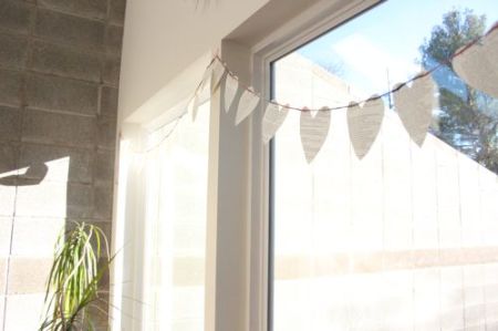 Valentine's Day paper heart banner made from an old poetry book - myMCMlife.com